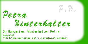 petra winterhalter business card